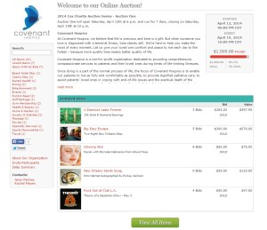 2014 Auction Site Screenshot